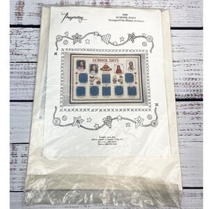 Vintage Needle Point Craft School Days Kit K-12 Sewing Needle Point Craft